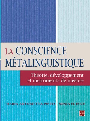 cover image of La conscience métalinguistique